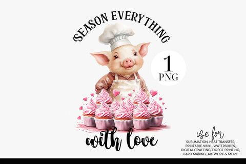 Season Everything With Love Kitchen Sublimation Design Sublimation BijouBay 