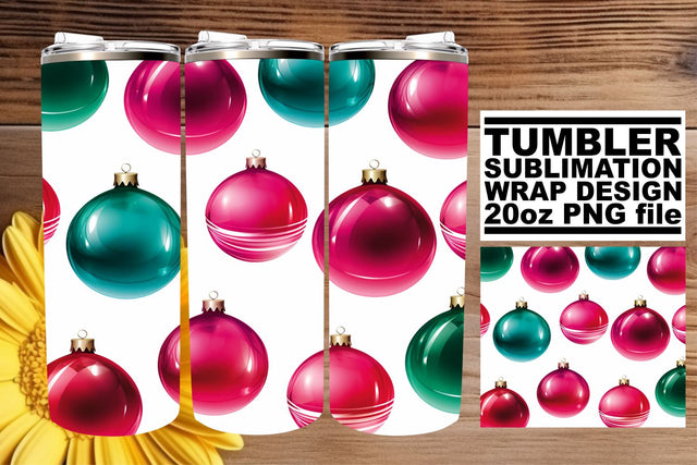 Seasonal 3D Ornaments Tumbler - Holiday 20oz Sublimation afrosvg 
