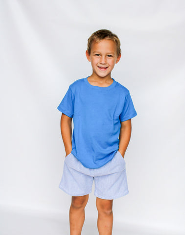 Seasonal Color T Shirts | Boys and Girls Various Styles | Blanks for T Shirt Transfers & HTV Physical ARB Blanks Boy's Short Sleeve Shirt Blue 12M
