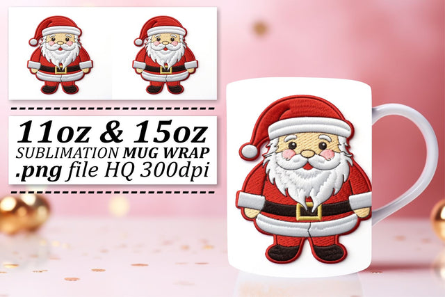 Seasonal Delights: 3D Embroidered Mug Wrap Sublimation afrosvg 