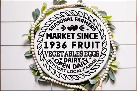 Seasonal farmers market since 1936 fruit vegetables eggs dairy open daily support local farms SVG Angelina750 
