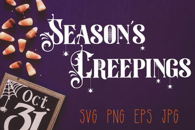 Seasons Creepings | Halloween Digital Cut File SVG August Sun Fire 