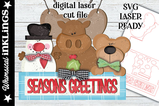 Seasons Greetings Moose SVG SVG Whimsical Inklings 