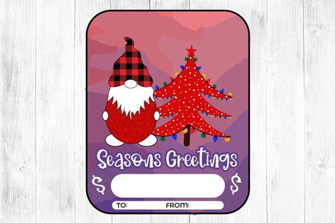 Seasons Greetings PNG, Christmas Money Card Sublimation CraftLabSVG 