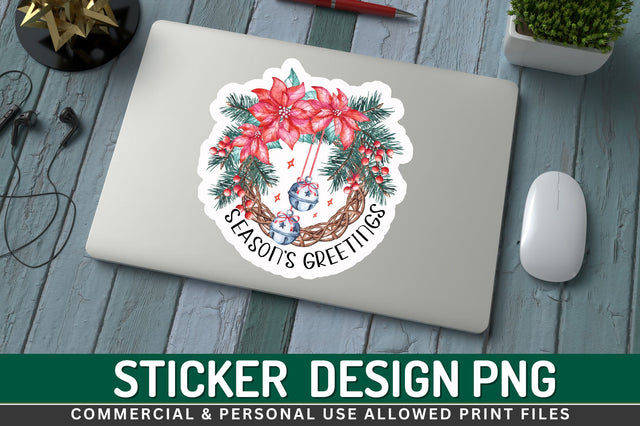 Seasons greetings Sticker Bundle Sublimation Regulrcrative 