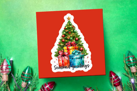 Seasons greetings Sticker Design Sublimation Regulrcrative 