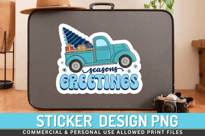 Seasons greetings Stickers Design Sublimation Regulrcrative 