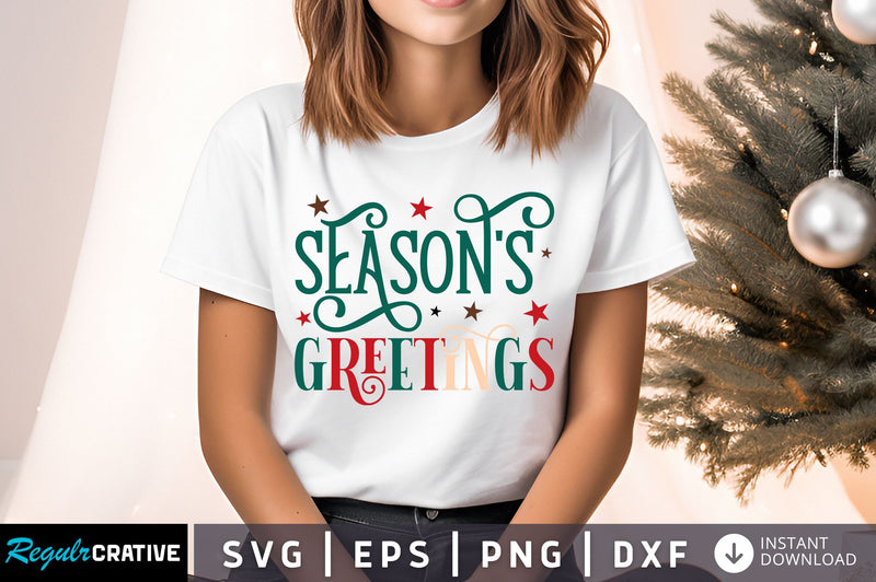 Seasons greetings Svg Design SVG Regulrcrative 