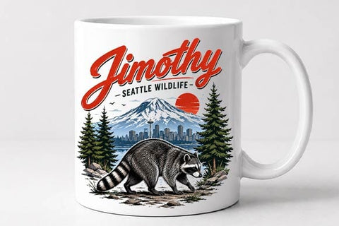 Seattle Raccoon PNG | Pacific Northwest Wildlife Digital Download SVG BillahCrafts 