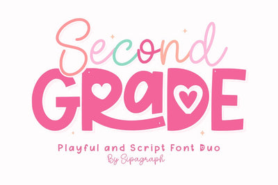 Second Grade - Charming Duo Font Font Masyafi Studio 