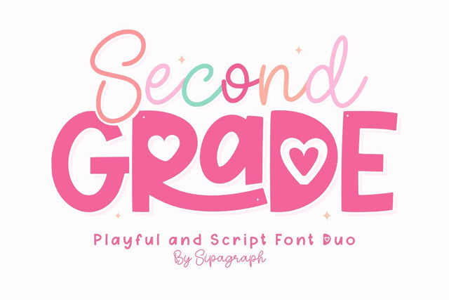 Second Grade - Charming Duo Font Font Masyafi Studio 