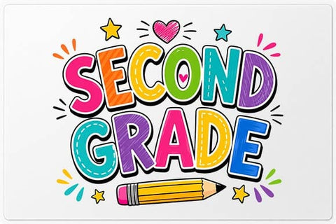 Second Grade PNG | Colorful School Sublimation Design SVG BillahCrafts 