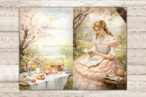 Secret Garden Junk Journal Pages | Digital Collage Sheet SVG GlamArtZhanna 