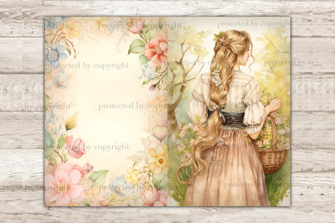 Secret Garden Junk Journal Pages | Digital Collage Sheet SVG GlamArtZhanna 