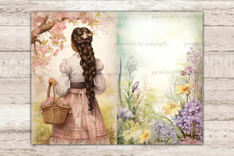 Secret Garden Junk Journal Paper | Black Girl Printable SVG GlamArtZhanna 