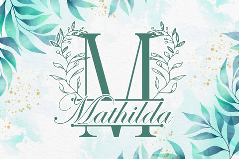 Secret Leaves Line Monogram Font Dm Letter Studio 