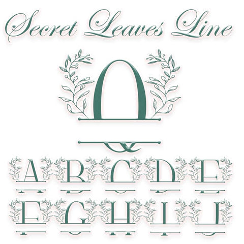 Secret Leaves Line Monogram Font Dm Letter Studio 
