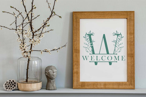 Secret Leaves Line Monogram Font Dm Letter Studio 