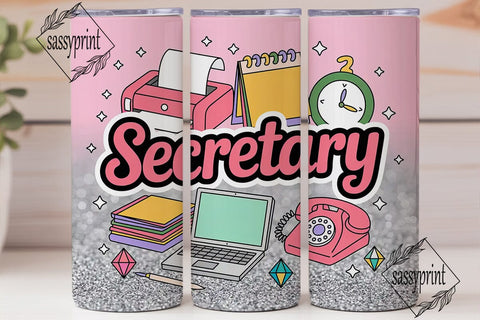 Secretary Tumbler Wrap 20oz Sublimation sassyprint 