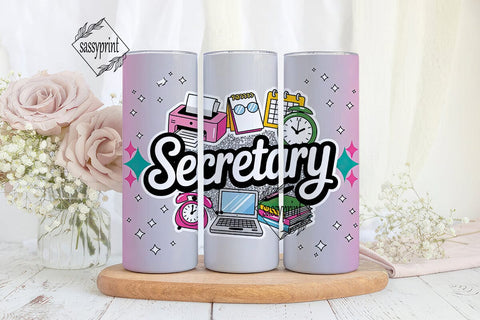 Secretary Tumbler Wrap 20oz Sublimation sassyprint 