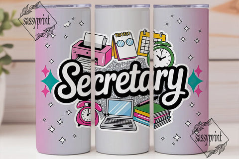 Secretary Tumbler Wrap 20oz Sublimation sassyprint 