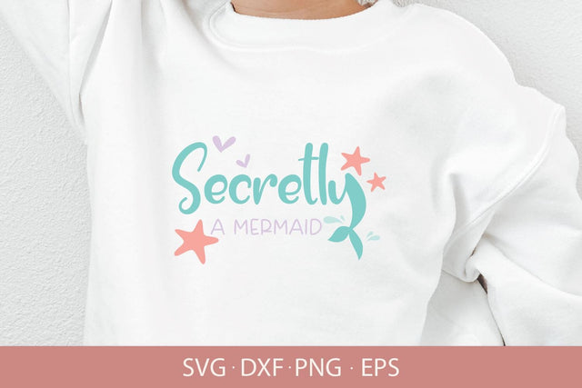 Secretly Mermaid SVG | Funny Summer SVG SVG Ikonart Design Shop 