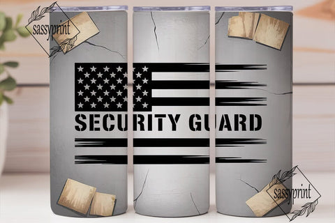 Security Guard 20oz Tumbler Wrap Sublimation sassyprint 