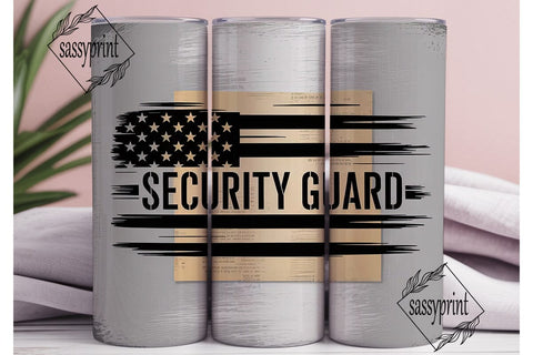 Security Guard 20oz Tumbler Wrap Sublimation sassyprint 