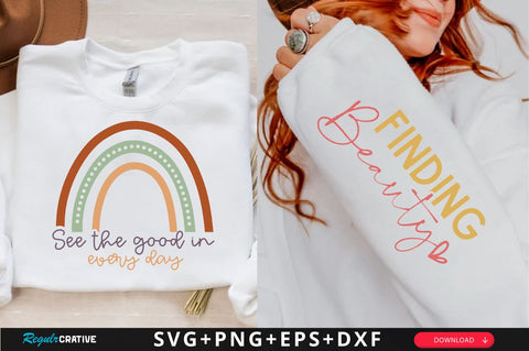See the Good in Every Day Sleeve SVG Design, Inspirational sleeve SVG, Motivational Sleeve SVG Design, Positive Sleeve SVG SVG Regulrcrative 