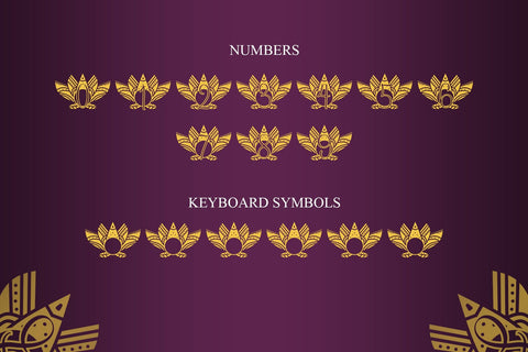 Seed Lotus Mandala Monogram Font Dm Letter Studio 