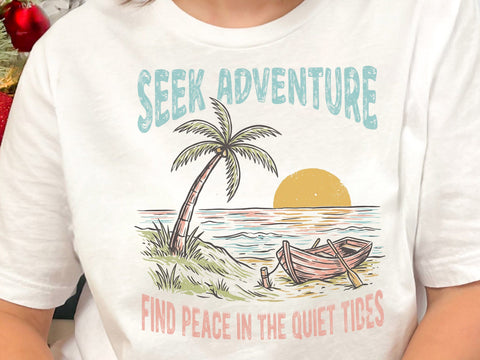 Seek Adventure Coastal Boat PNG SVG DesignDestine 