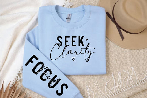 Seek Clarity Sleeve SVG Design, Inspirational sleeve SVG, Motivational Sleeve SVG, Positive Sleeve SVG SVG Regulrcrative 