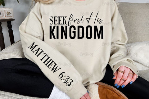 Seek first His kingdom Sleeve SVG Design SVG Designangry 