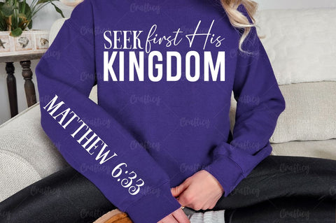 Seek first His kingdom Sleeve SVG Design SVG Designangry 