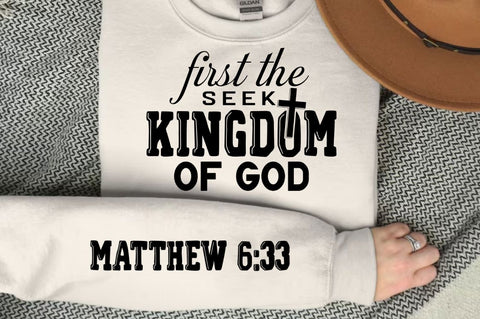Seek First The Kingdom Sleeve SVG Design SVG Regulrcrative 