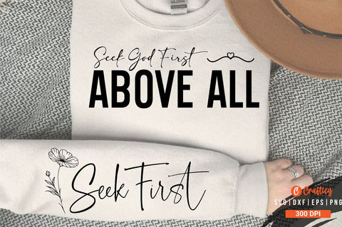 Seek God First, Above All Sleeve SVG Design SVG Designangry 