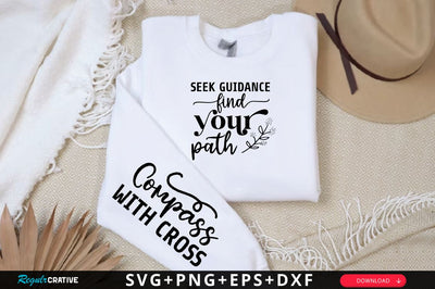 Seek guidance find your path Sleeve SVG Design, Christian Sleeve SVG, Faith SVG Design, Jesus Sleeve SVG SVG Regulrcrative 