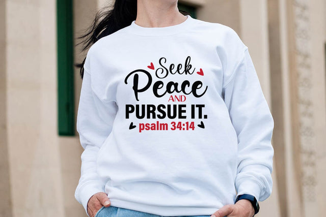 Seek peace and pursue it psalm 34 14-01 SVG Angelina750 