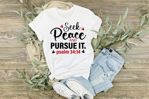 Seek peace and pursue it psalm 34 14-01 SVG Angelina750 