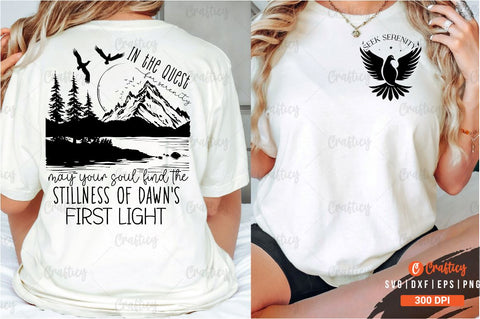 Seek serenity Front and Back SVG T shirt Design SVG Designangry 
