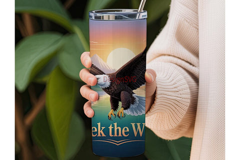 Seek The Wild 20oz Tumbler Wrap Sublimation DesignSVG 