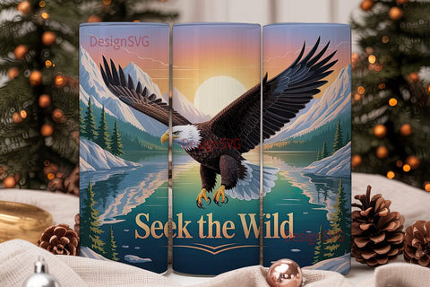 Seek The Wild 20oz Tumbler Wrap Sublimation DesignSVG 