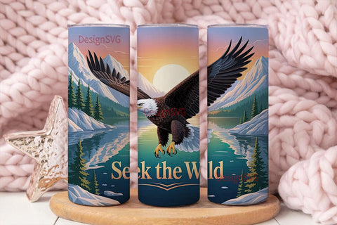 Seek The Wild 20oz Tumbler Wrap Sublimation DesignSVG 