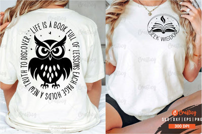 Seek wisdom Front and Back SVG T shirt Design SVG Designangry 