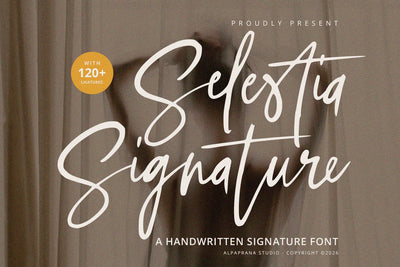 Selestia Signature - Handwritten Font Font Alpaprana Studio 