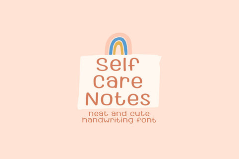 Self Care Notes Handwritten Font Font Jyllyco 