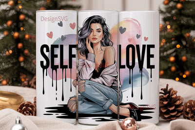 Self Love 20oz Tumbler Wrap Sublimation DesignSVG 