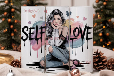 Self Love 20oz Tumbler Wrap Sublimation DesignSVG 