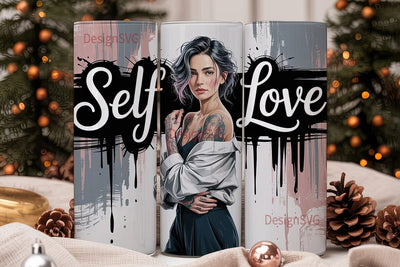 Self Love 20oz Tumbler Wrap Sublimation DesignSVG 