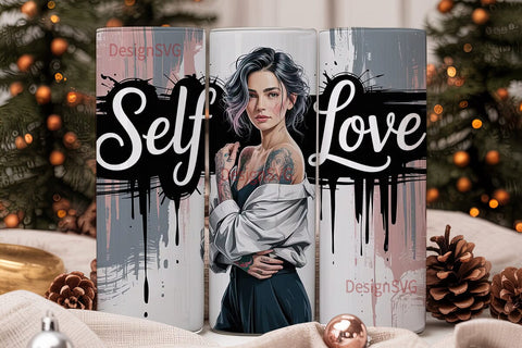 Self Love 20oz Tumbler Wrap Sublimation DesignSVG 